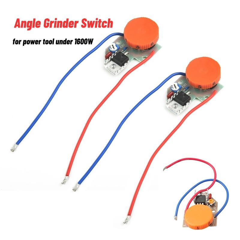 

2PCS 250V 12A Controller Switch Angle Grinder Polishing Machine Speed Controller Knob Switches 1600W Power Tools Accessories China Mainland
