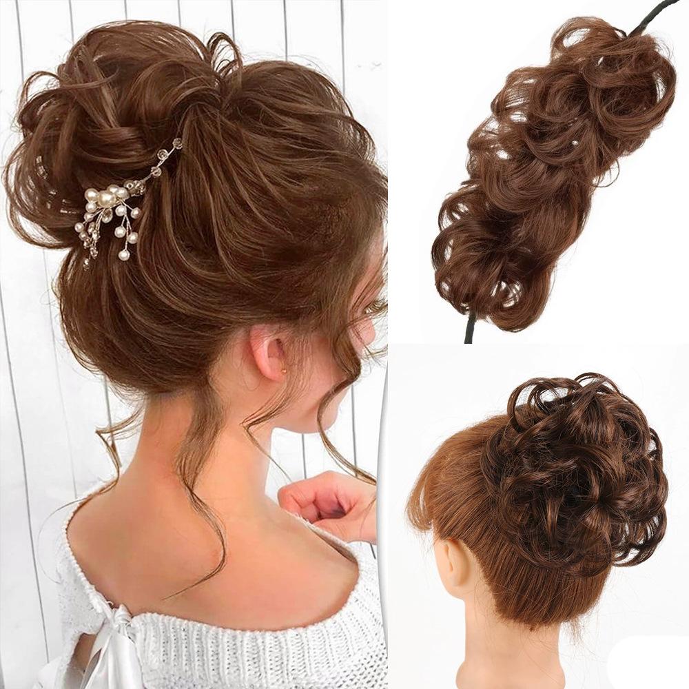 Twist Bar Self Winding Gold Flower Bud Wig