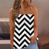 2024 Tube Tops For Women,Cute Sexy Off Shoulder Striped Print Sleeveless T-Shirt