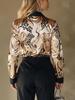 2025 Independent Station Autumn Satin Print Long Sleeve Shirt