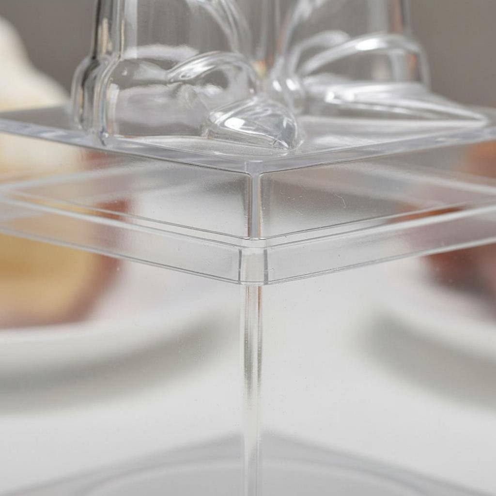 Candy Box Gift Container with Lid, Transparent Polypropylene, Clear And Compact