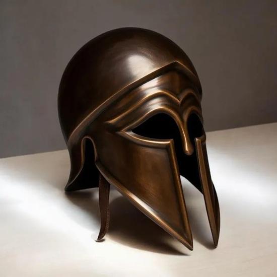 

Стародавній грецький спартанський шолом Ручна робота Бронзовий воїн Грецька коринфська броня Середньовічний Косплей Домашній декор Подарунок