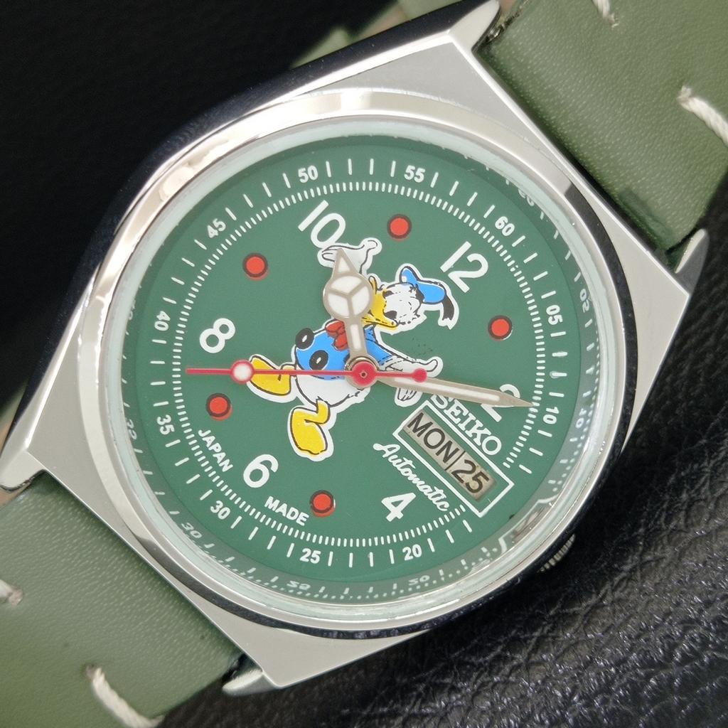 

JAPAN VINTAGE REFURBISHED SEIKO AUTOMATIC 6309A MENS GREEN DIAL WATCH a443033-1