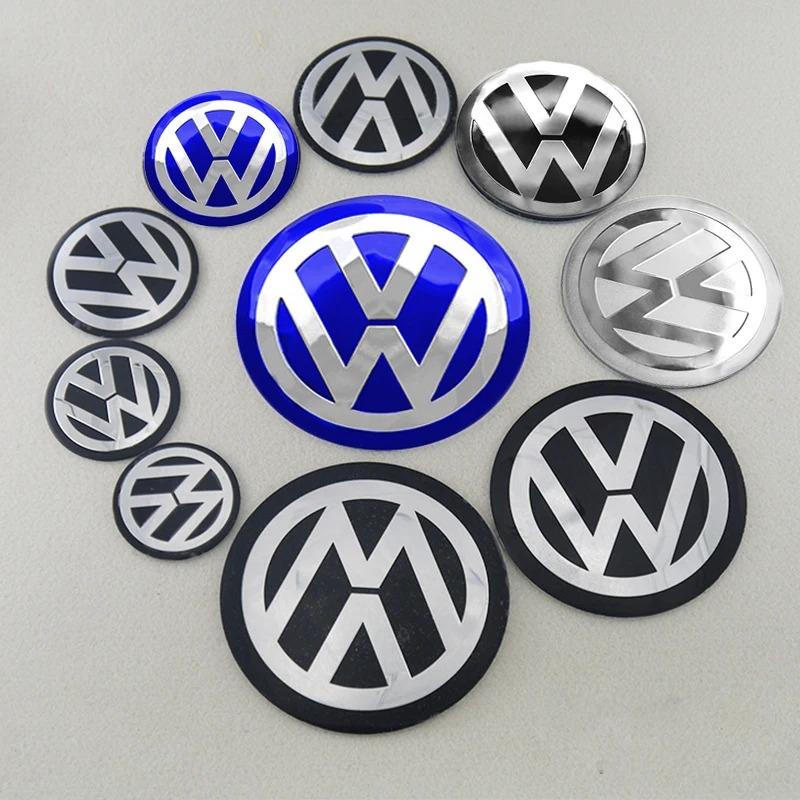 2026 New 4Pc 56mm 60mm 65mm Car Logo Wheel Center Hub Caps Badge Sticker Emblem Decals For VW GTI Golf 6 Polo R-Line CC Passat Tiguan B7PC7