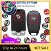 Car Stickers For Alfa Romeo 11mm 14mm Car Remote Key Sticker Aluminum Badge For Alfa Romeo 159 Sportwagon Giulietta Mito 147 156