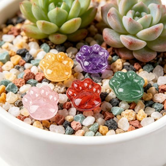 Mini Cat Paw Figurine Natural Healing Stone Hand Carved Statue Collectible Spiritual Gifts for Cat Lovers Women