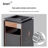 Ancai Rui Stainless Steel Hotel Trash Can with Ashtray