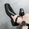 2024 Summer Men's Lightweight Leather Slip-On Sandals: Comfortable, Fashionable, Trendy Celebrity Style