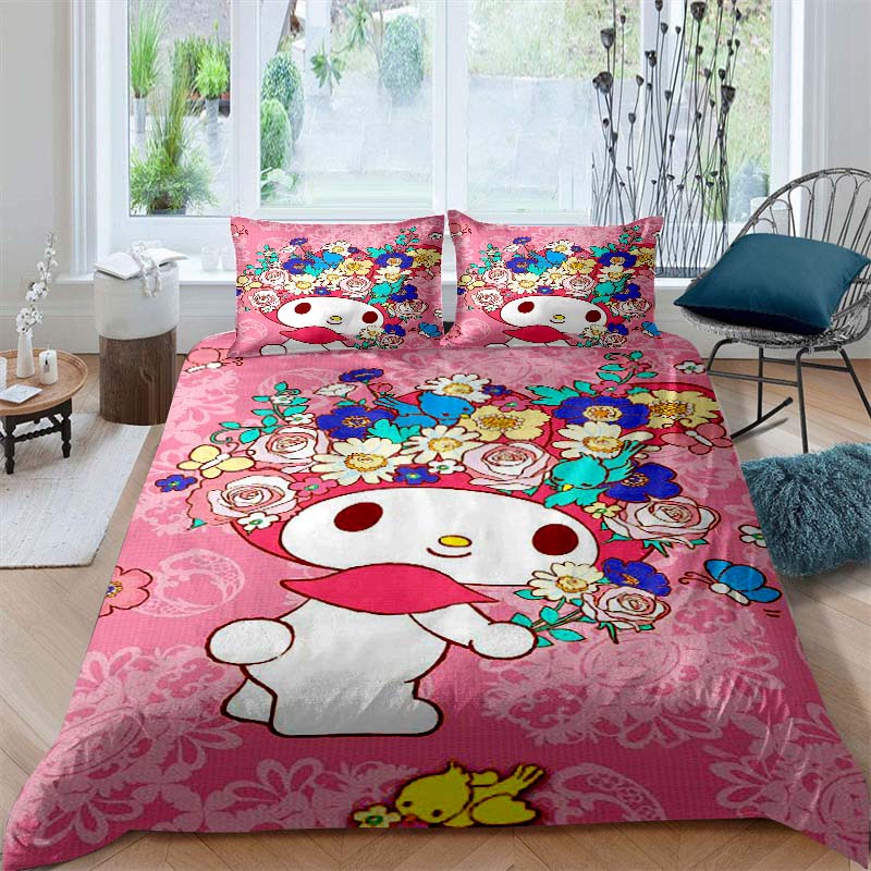 Cartoon My Melody Soft and Comfortable Duvet Cover, Children's Bedding Set Gift, Extra Large Size, Multiple Sizes Available.