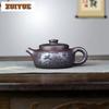 220ml Handmade Yixing Purple Clay Teapots Handmade Wealth Pot Raw Oreiron Blood Red Sand Tea Maker Kettle Zisha Tea Set Supplies