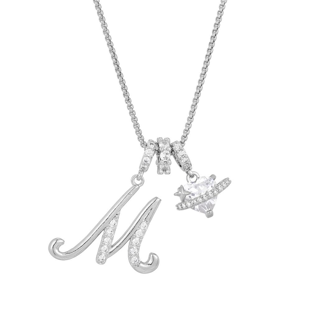 Cross-border necklace dopamine 26 English letter necklace girl light luxury niche high-end Amazon pendant jewelry
