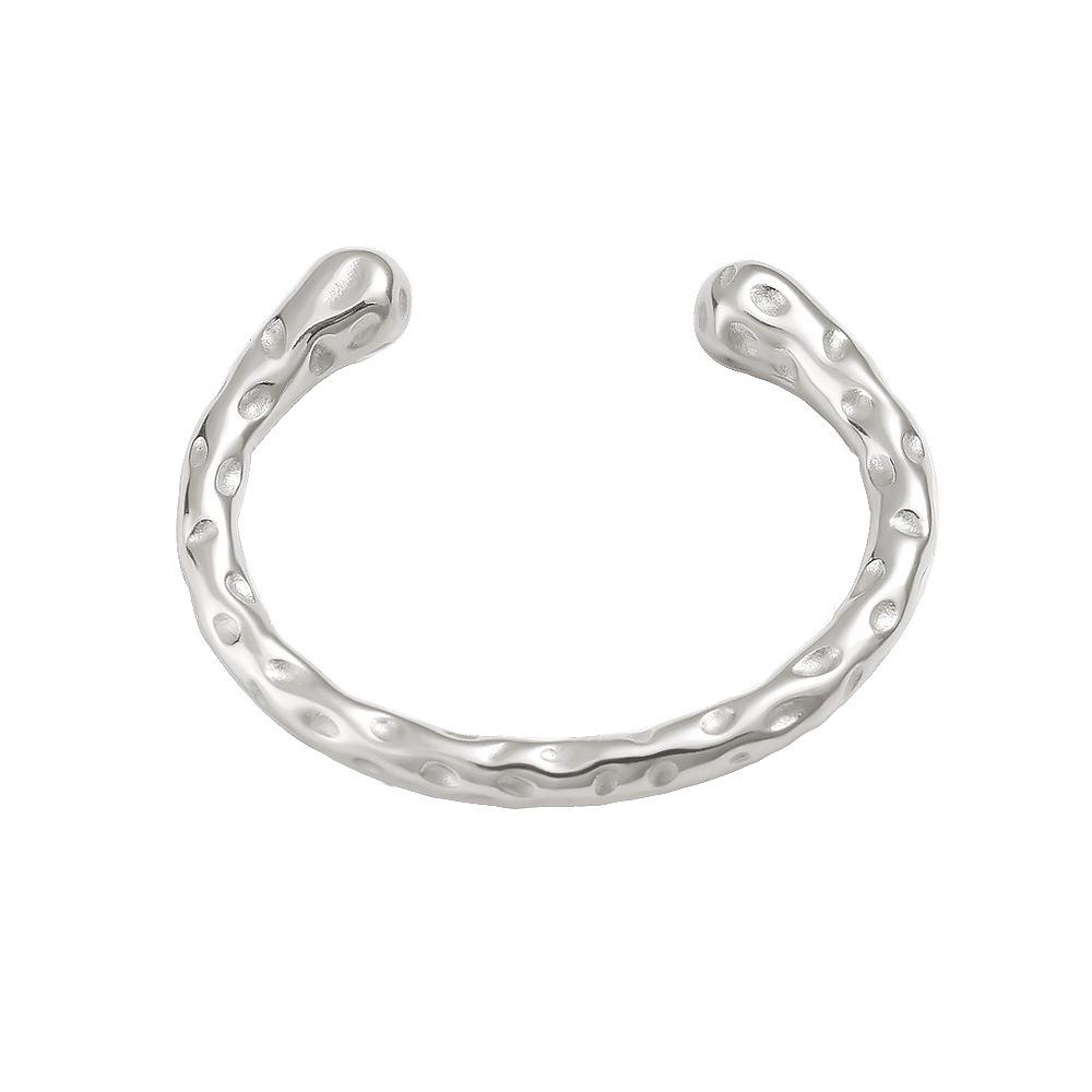 Elegant Lava Stainless Steel Bracelet: Trendy European  American Style, Versatile Light Luxury Jewelry for Women