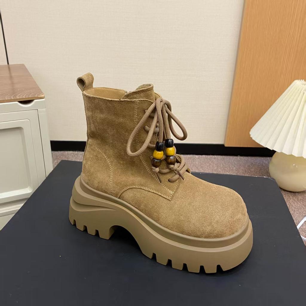 9691-2 British Martin Boots Women's Summer 2025 New Retro Platform Short Boots Heightening Locomotive Rhubarb Boots