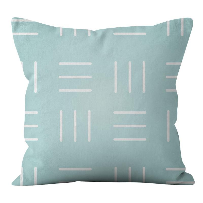 New American Patterned Geometric Linen Pillowcase Home Sofa Pillowcase