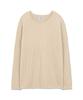 WEST GRAND BOULEVARD French Oversized Raglan Ribbed Cotton Knit Beige