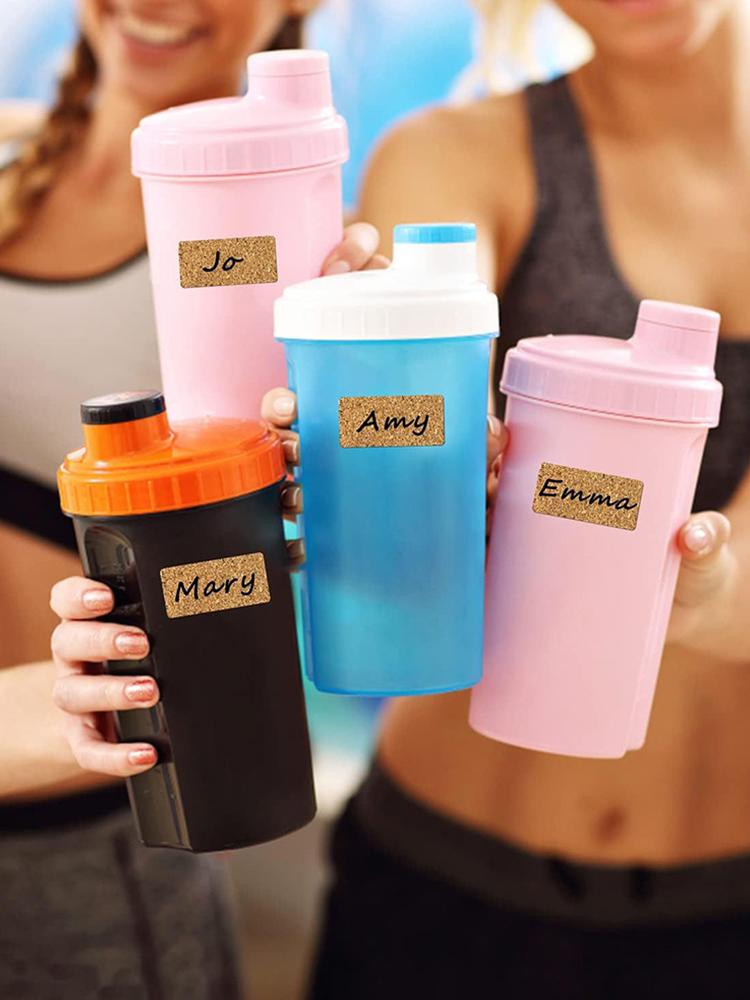 Cork Sticker Self Adhesive Biscuit Bag Seal Sticker Classification Label Spice Container Tags Sticker for Household Kitchen