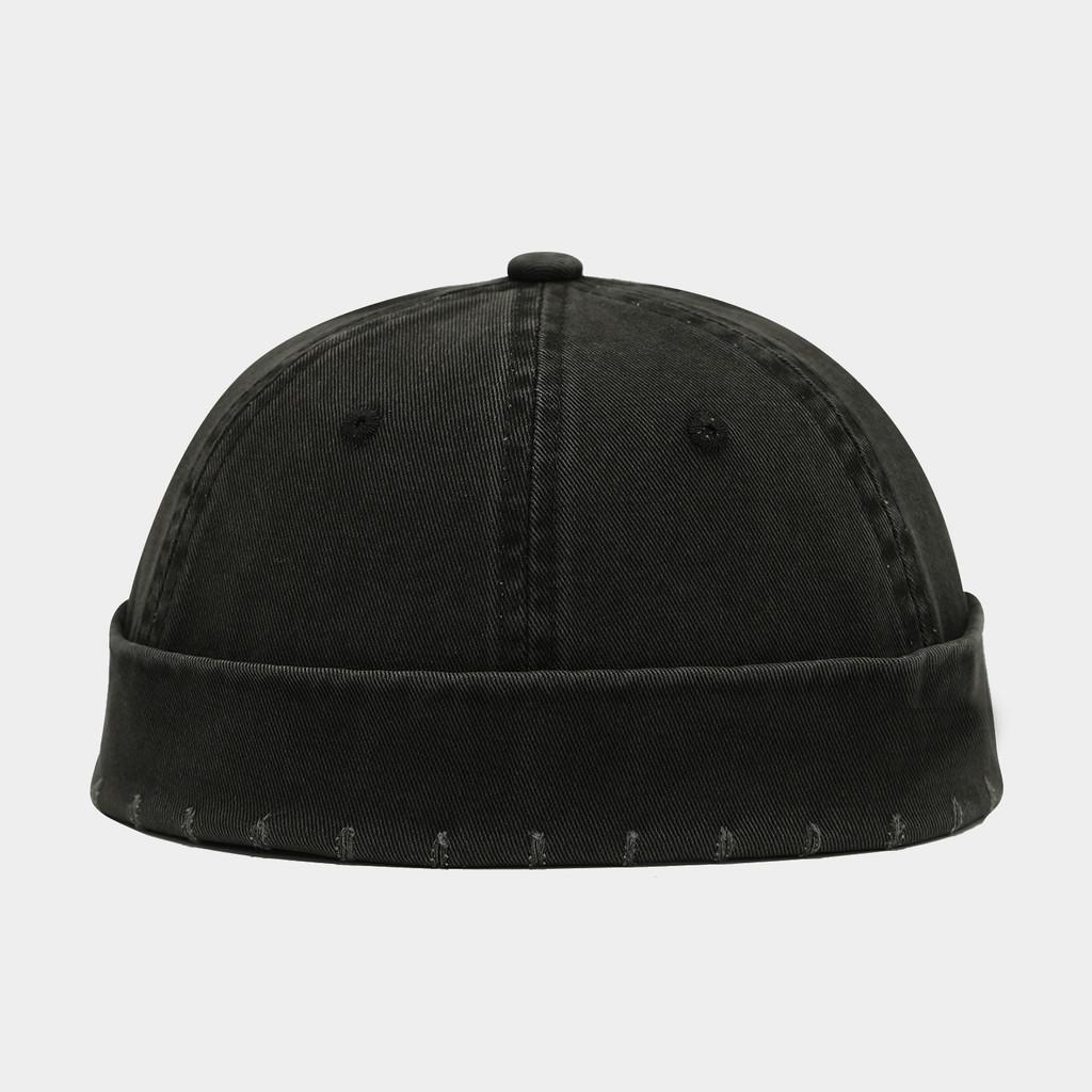 Vintage Cotton Dad Hat With Waterwash Finish For Streetwear And Sun Protection чёрный