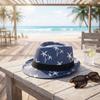 Unisex Hawaiian Straw Sun Hat for Summer Beach Travel Outdoor