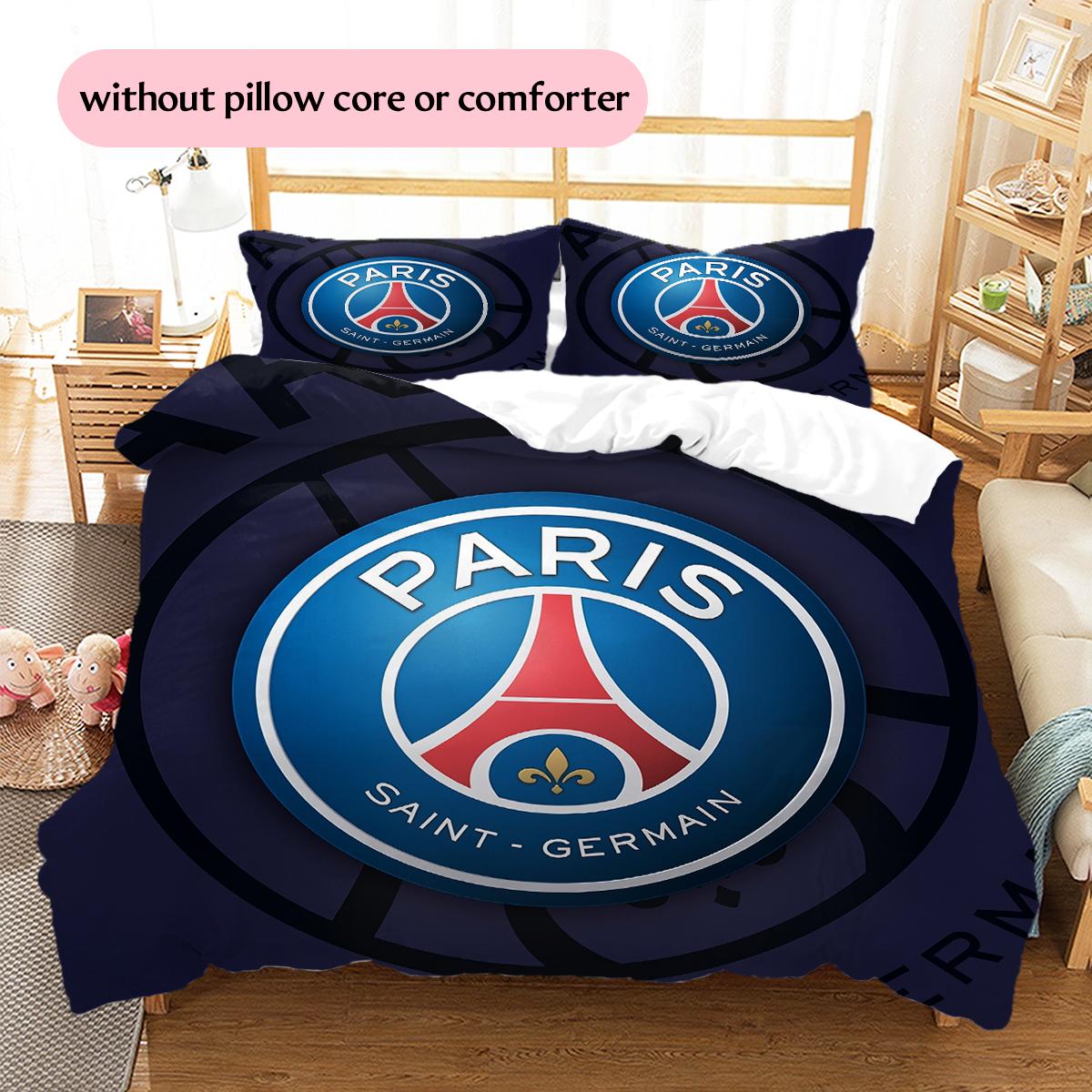 

Стиль Paris Saint-Germain Футболний клуб Постільна білизна Декор для дому Подарунок на день народження (1 * підковдра + 2 * наволочка, без наповнювача) 155x200cm