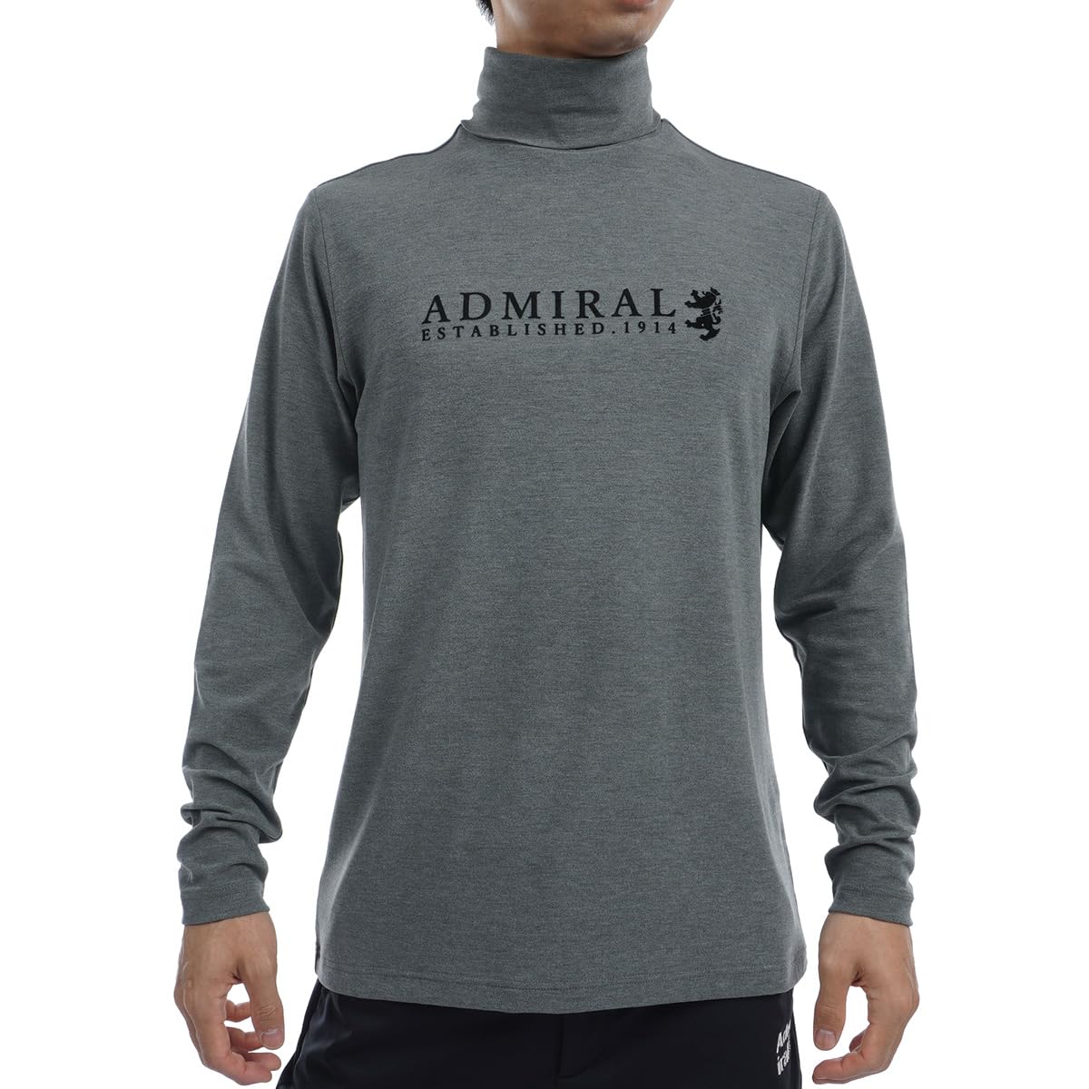 

Admiral Golf Classic Soft Touch Long Sleeve Turtleneck Shirt ADMA484 Men s Gray