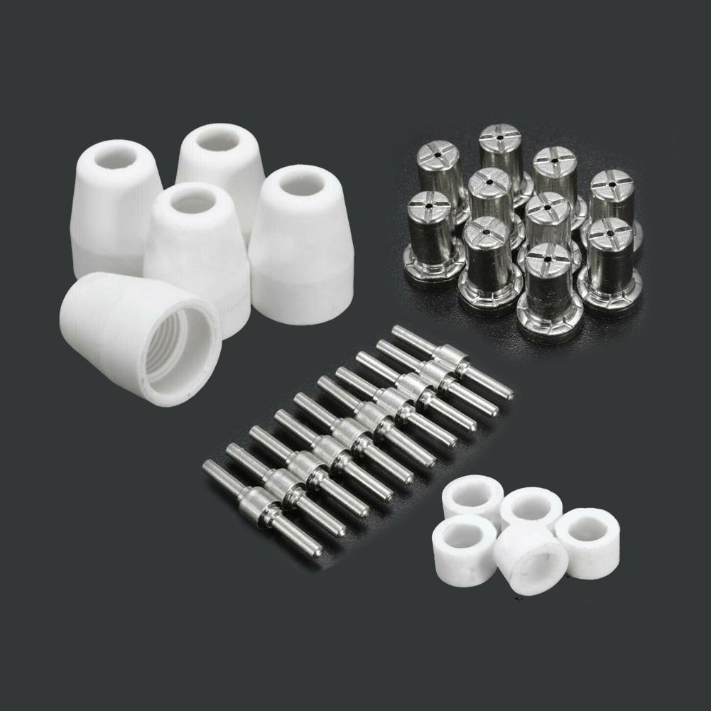 30Pcs/set Plasma Cutter Torch Kit Consumable Nickel-Plated Replacement