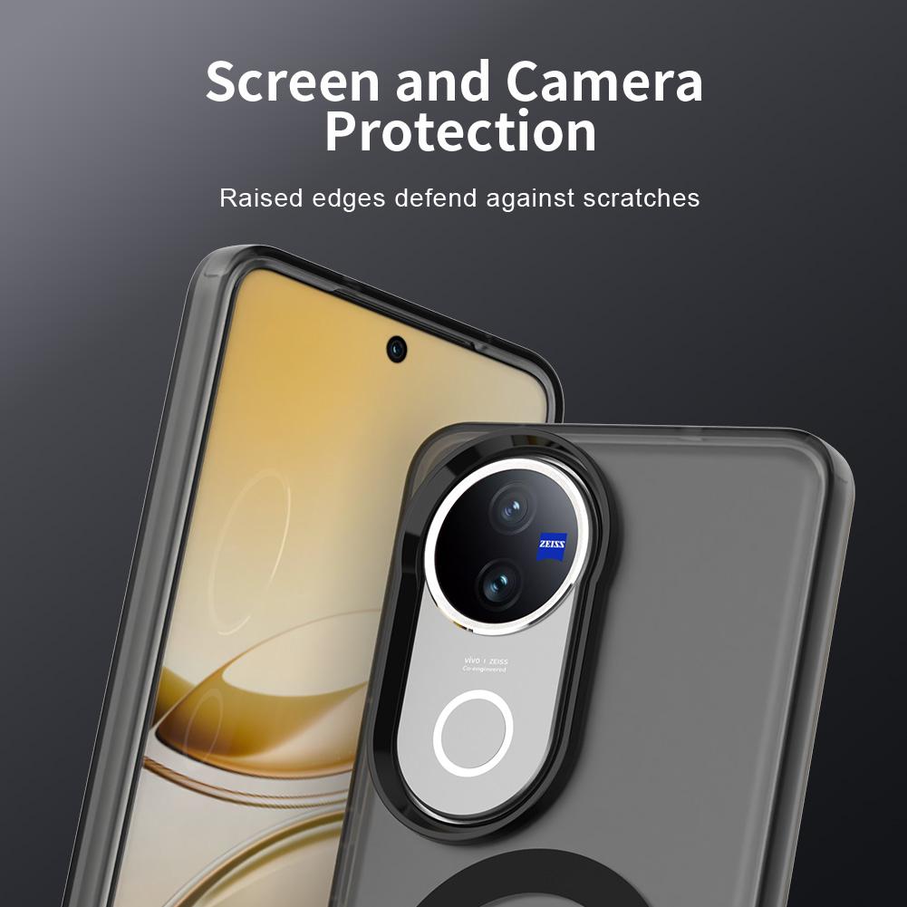 Transparent Soft TPU Frosted For Magsafe Phone Case For VIVO S20 V40 X200 Pro Mini V50 Raise Border Wireless Charge Bumper Cover