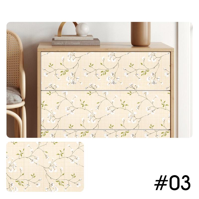 PVC Waterproof Self Adhesive Wallpaper For Wardrobe Cupboard Door Decor Vinyl Refurbishment Decals Cabinet Furniture Stickers