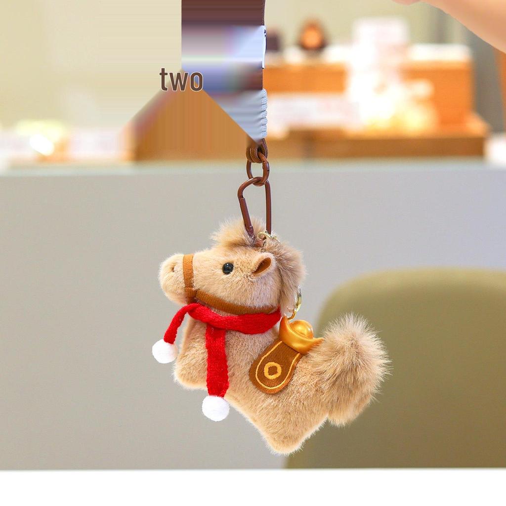 Sternzeichen-Pony-Taschenanhänger Jahr des Pferdes: Plüsch-Maskottchen-Puppe mit Yuanbao für Wohlstand