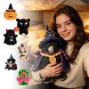 Plush Halloween Pumpkin Toy with Witch Hat Soft Stuffed Ghost Bat Plush Decoration for Halloween Party Home Decor