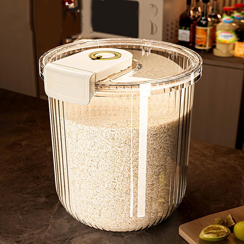 7.5Kg Automatic Rice Dispenser Insect-Proof Pet Food Rice Organizer Moisture-Proof Sealed Grain Cereal Dispenser Large Capacity