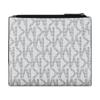 Michael Kors Herrajes chapados en gunmetal COOPER, cartera de lona recubierta y poliéster y PU, mismo estilo para hombres y mujeres, modelo de pareja, blanco brillante