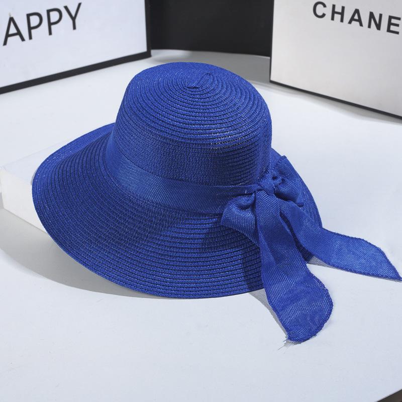 Women's Foldable Straw Sun Hat - Summer UV Protection Beach Hat