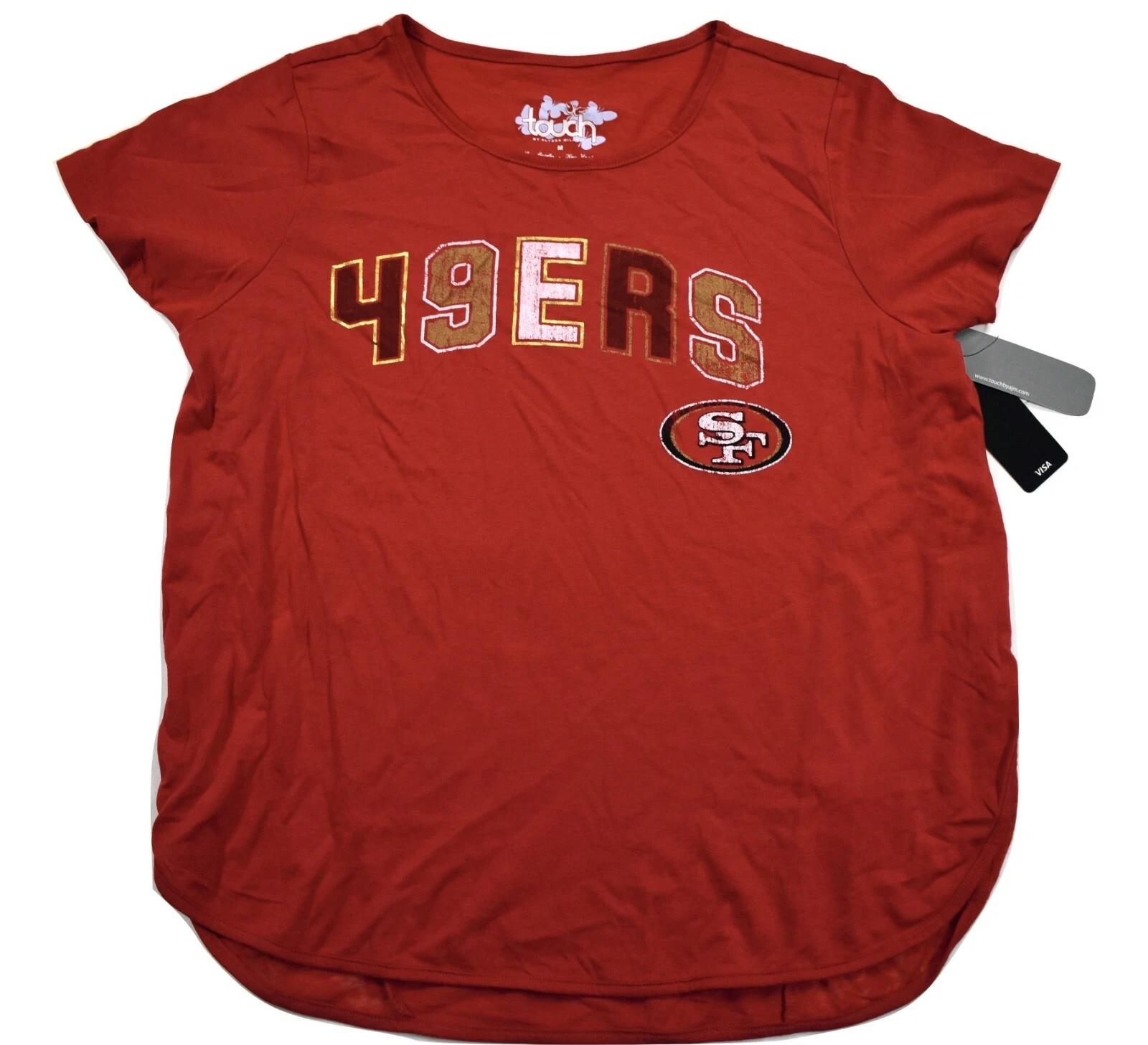 Touch By Alyssa Milano Womens NFL San Francisco 49ers Red Shirt NWT S, M, L 3XL
