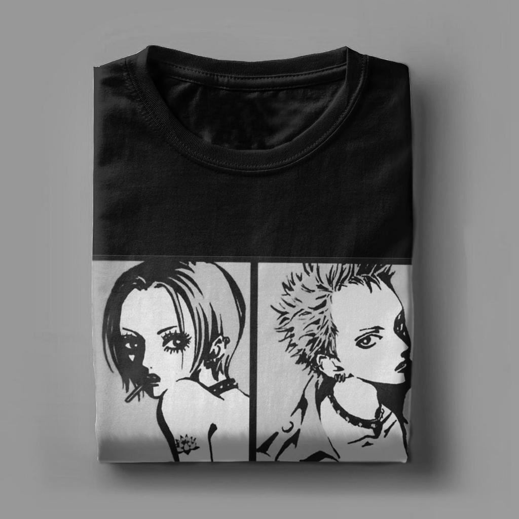 Nana Osaki Anime Black Stones T-Shirts für Herren Baumwolle Einzigartige T-Shirts Rundhals T-Shirts Kurzarm Oberteile Geschenkidee