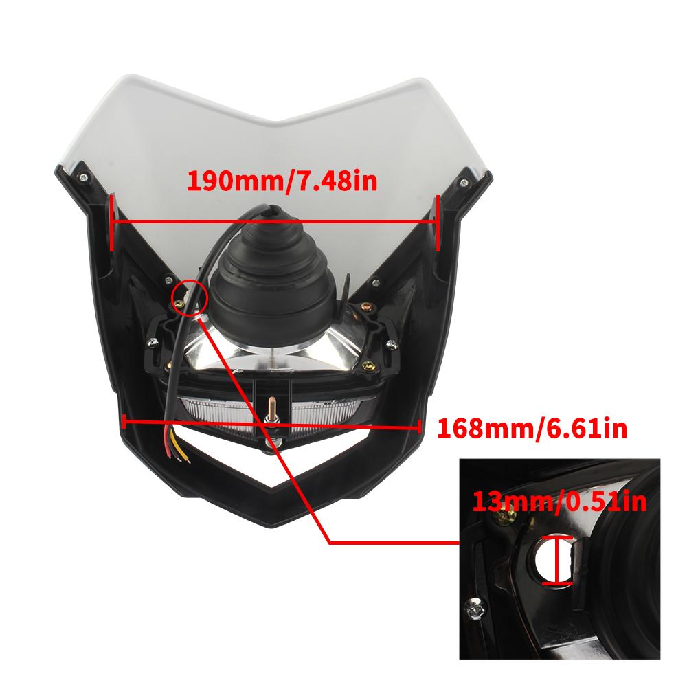 Motorcycle Headlight For Honda Kawasaki Yamaha Motocross Accessories Universal Front Head Light Dirt Bike Enduro LED Headlight