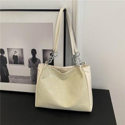 Commuter Large Capacity Solid Color Trend Korean Style Fashionable Personalized Casual New One-shoulder Crossbody Tote Bag for Women