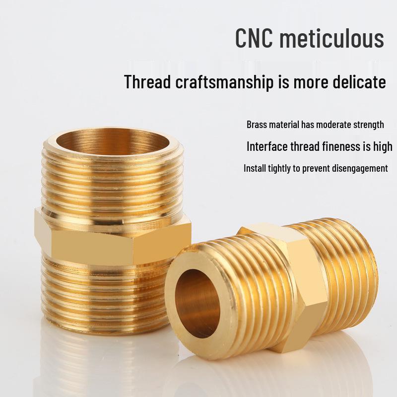 All-Copper Male Thread Direct Coupling, Short To Extended Thread, 4-Point To 6-Point, 1-Inch Inlet Pipe Reducing Joint