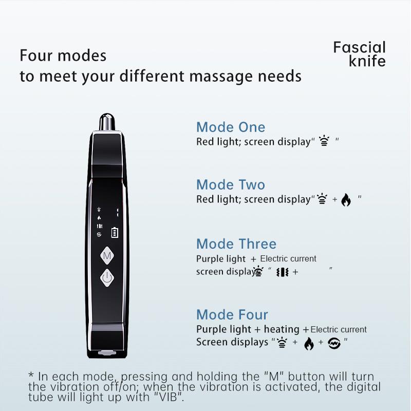 Electric Fascia Knife Muscle Relaxation Neck Fascia Massage LCD Vibration Warm Body Lifting Scraper Tool Massager