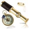 House Brass 2" Inch Sundial Compass Great Gift Item Compass (Gold)