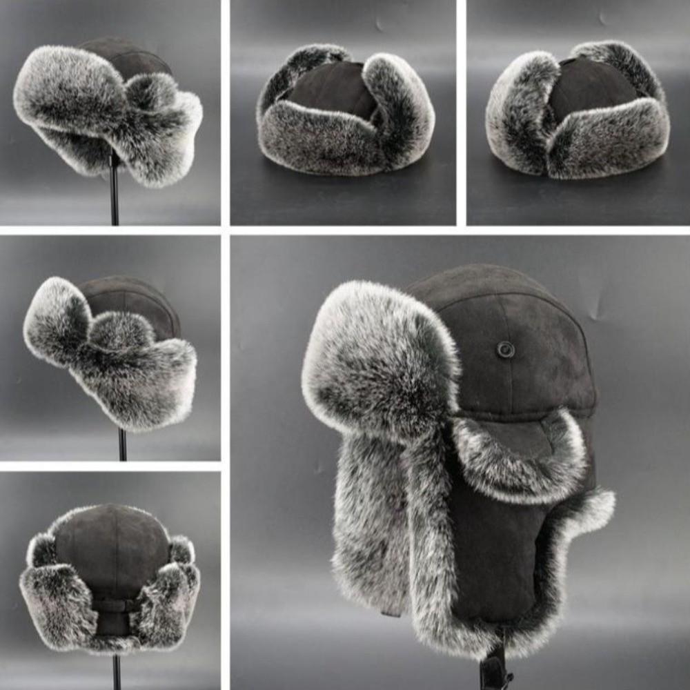 Imitation Fur Men Lei Feng Hat Thick Cold-Proof Hat Casual Ear Protection Hat  Cycling