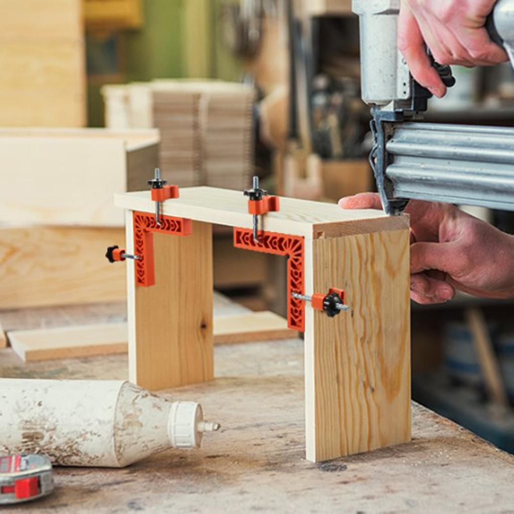 90 Degree Clamp Positioning Squares L-type Right-angle Fixed Positioner Clamps for Woodwork Picture Framing