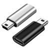 Cablu adaptor metalic USB-C mamă la Mini USB tată pentru încărcarea și transferul de date al telefoanelor mai vechi și al camerelor de bord