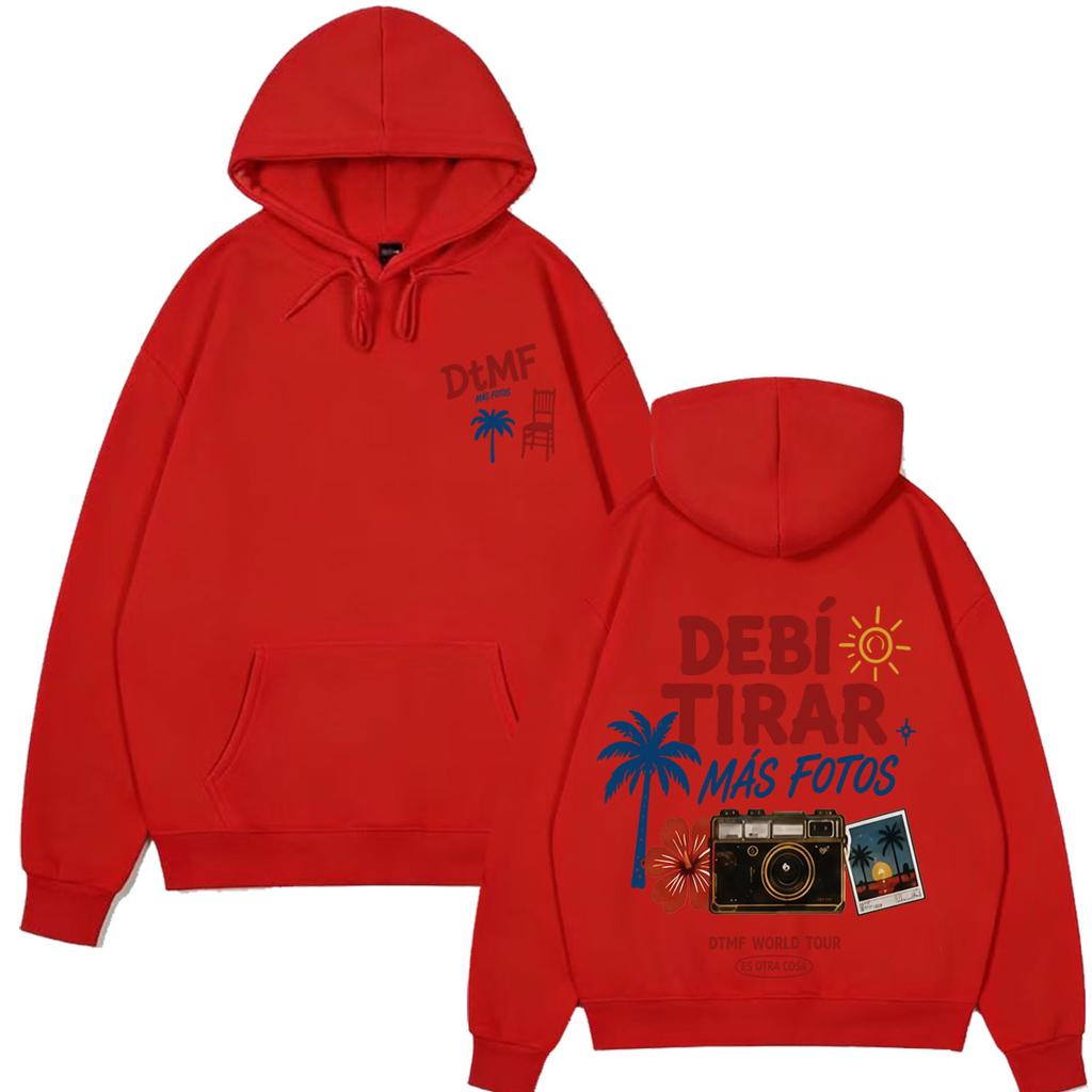 Rapper Bad Bunny Debi Tirar Mas Fotos DTMF Welttournee Hoodie Herren Damen Freizeit Ästhetischer Trend Sweatshirt