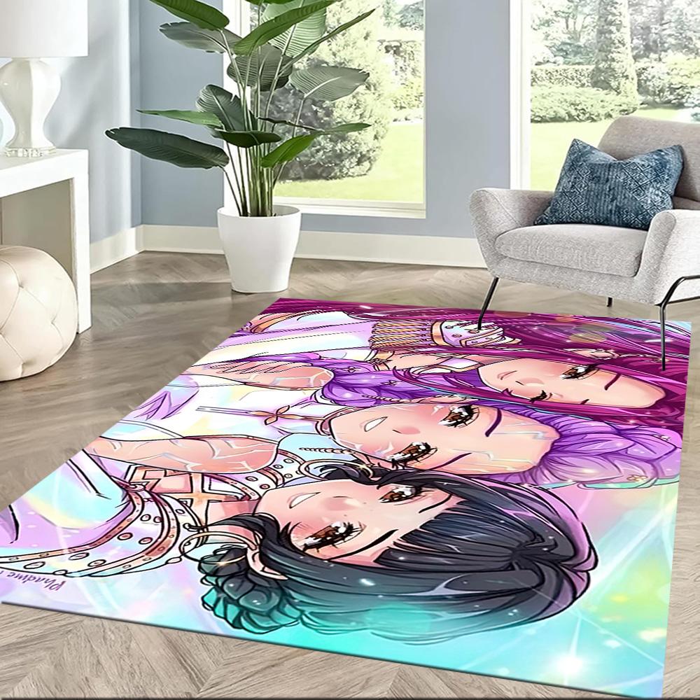 Kwadratowe dywany z postaciami z anime fantasy to świetny wybór do salonów, sypialni, wystroju domu oraz jako prezenty.
