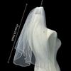 1pc Crystal Bridal Veils Short 1 Tier Soft Mesh With Comb Wedding Party Bride Hair Accessories for Women and Girls