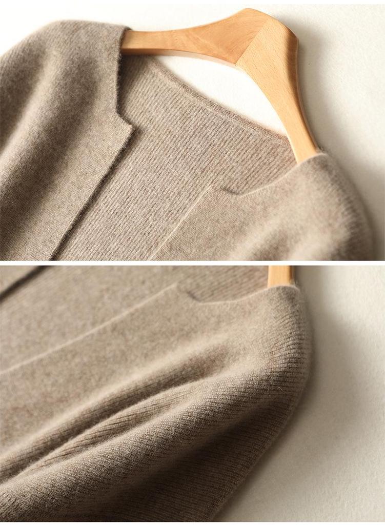 Women's Stand Collar Wool Sweater - Long Sleeve, Loose Fit, Versatile Knit Pullover for Autumn/Winter