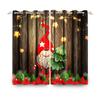 Merry Christmas Curtains Festival Home Interior Set Double Layer Windows Suitable Bedroom Light Blocking Made Of Polyester Decor Window Treatment