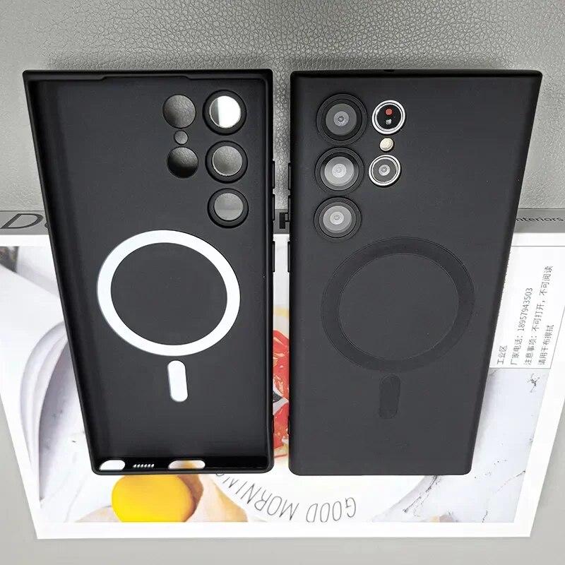 Pouzdra na telefon Magsafe Magnetic Wireless Charge pro Samsung Galaxy S23 S22 S21 Ultra S20 Fe Note 10 20 Ultra Shockproof Cover