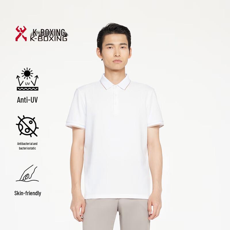 K-Boxing Men s 5A Antibacterial Business Casual Short Sleeve T-Shirt 175/L