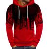 Men Gradient Color Pullover Long Sleeve Hooded Sweatshirt Tops Blouse